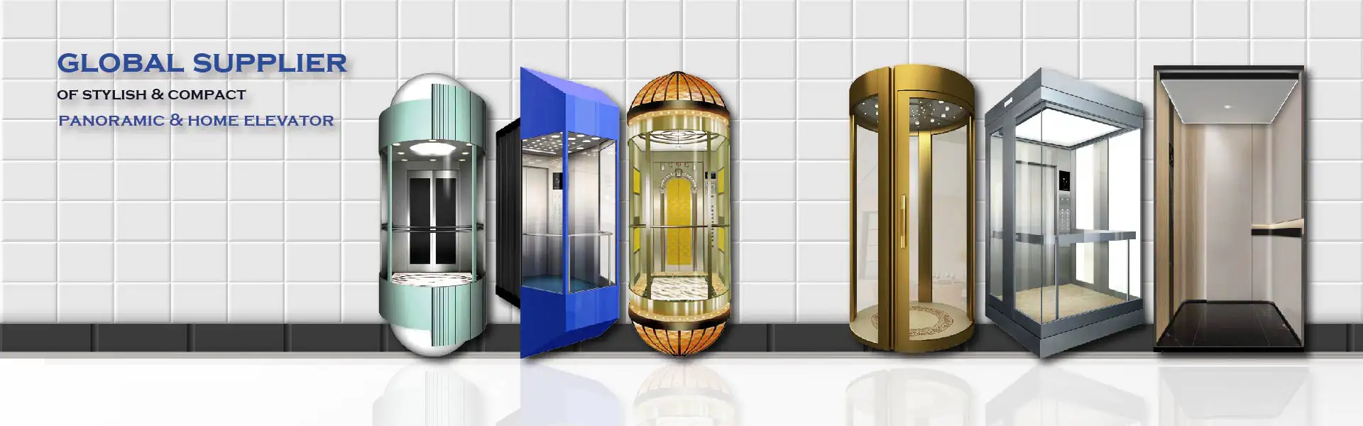 cabin design of panoramic elevators and home elevators
